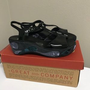 Women’s Camper Twins Black Platform Sandal